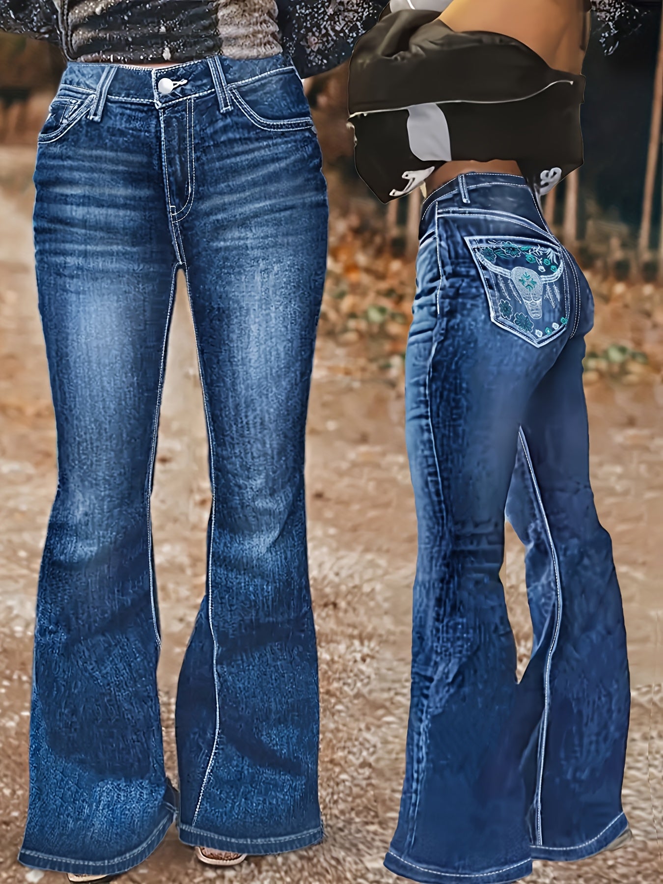Black High-Waist Jeans - product view 26