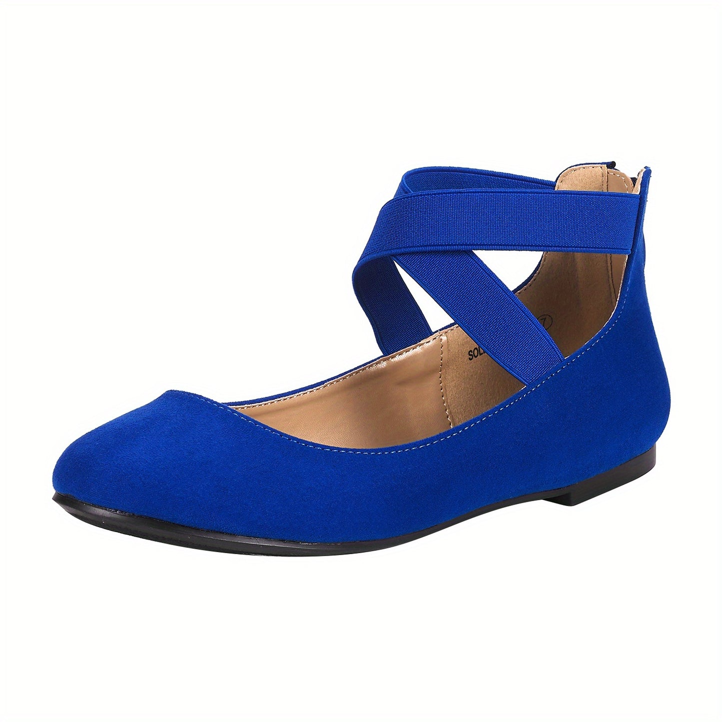 Women'S Slip-On Flats with Elastic Ankle Strap - Cushioned Insole & Non-Slip TPR Sole - All-Day Comfort Shoes for Women, Office, Parties, Everyday - Black Flats - Ideal Gift for Women & s, Office Footwear, Sleek Design, Durable Construction, Professional