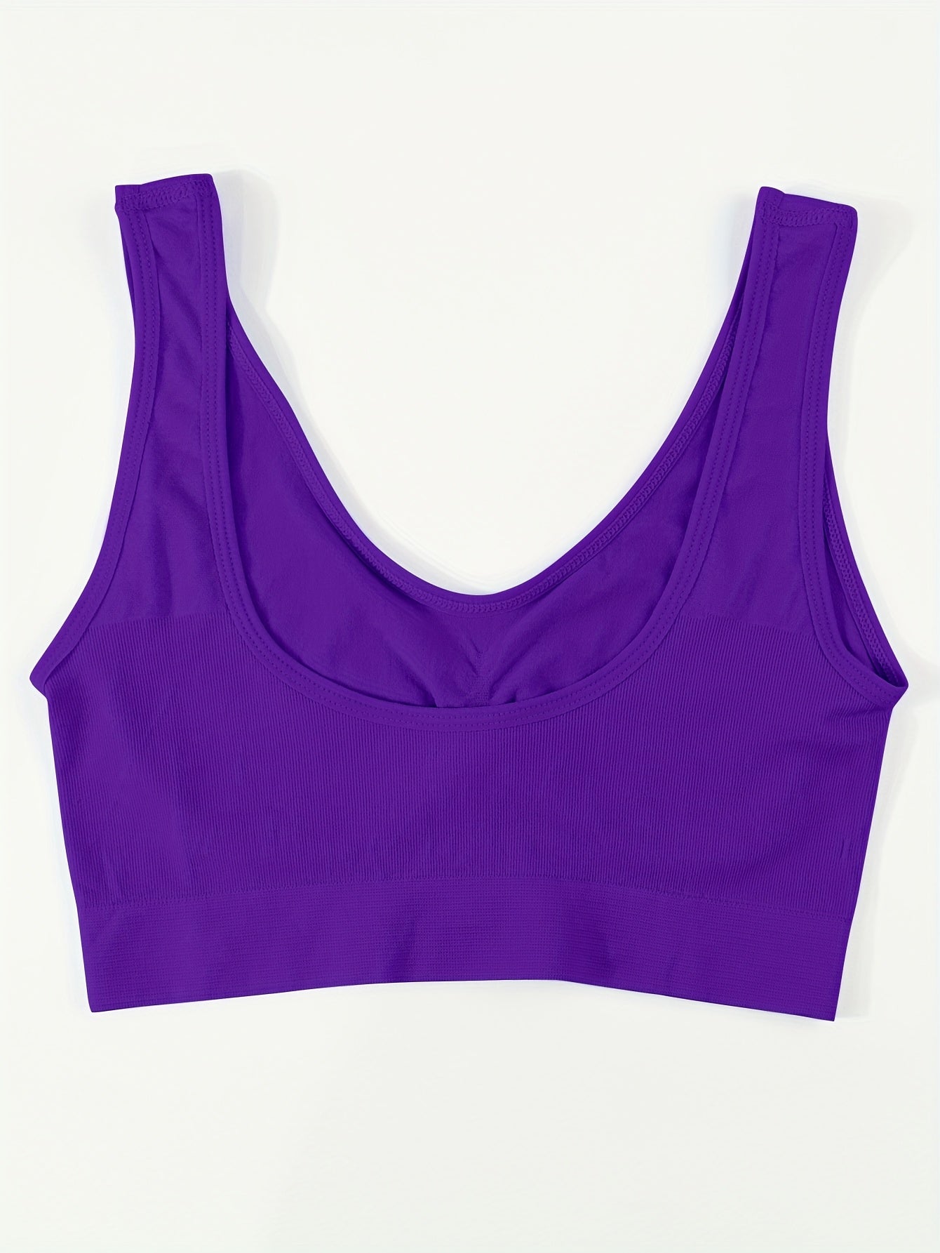 5pcs Set Of Women's Non Padded Underwear, Comfortable Single-layer Seamless Sports Bra, Women's Yoga Vest Style Underwear