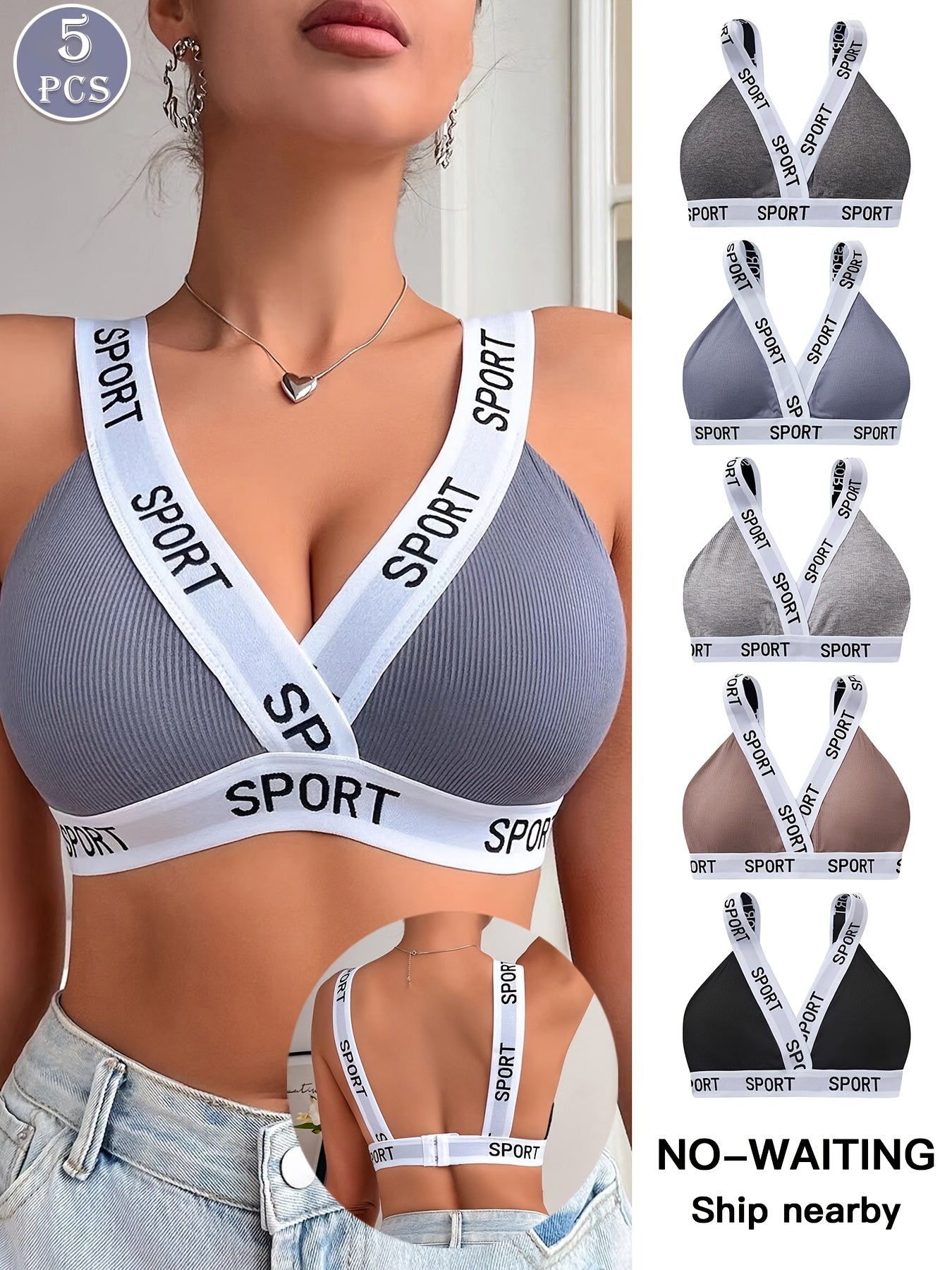 Women's Mixed Color 2 Viscose Printed Bra - product view 1