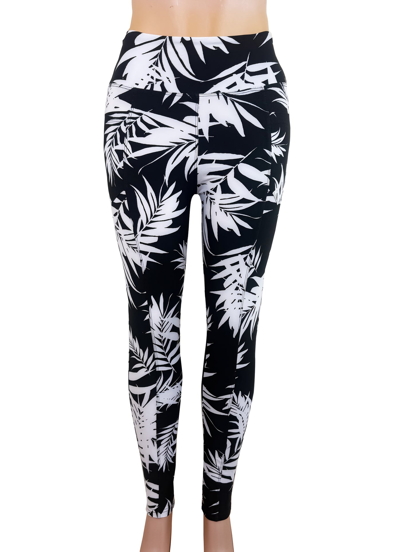 POCKETS Women's Leggings/High Waist Soft Stretch Skinny Solid Color & Printed & Tye Die Leggings for Women, Supper Soft Women's Clothing,,
