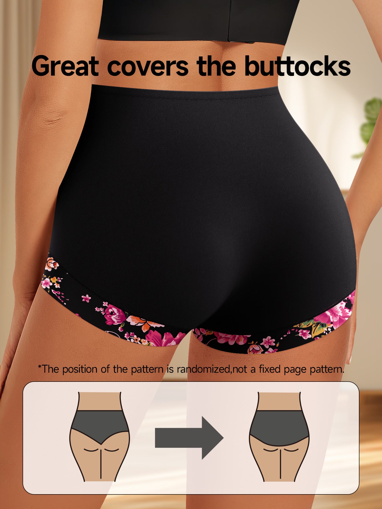 6pcs Fashionable and Elegant Ladies' High-waist Pants Made of Lightweight and Breathable Fabric. They Are Comfortable to Wear and Help Flatten the Abdomen and Lift the Buttocks, Shaping a Contoured Triangle-shaped Bottom.