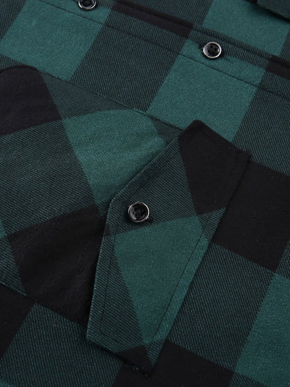 Men's Versatile Fleece Plaid Sweatshirt Everyday 621
