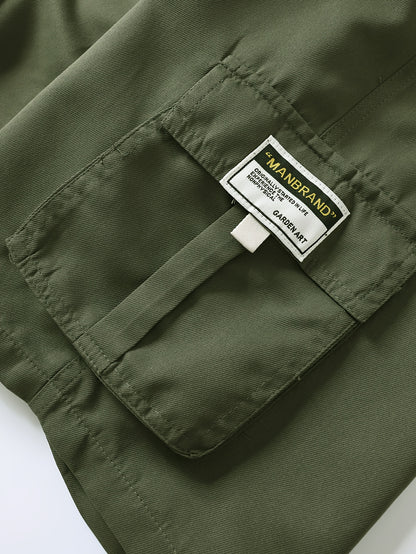 2pcs Men's Cargo Shorts, Multi-Pocket Loose Fit Utility Shorts, Durable Outdoor Hiking Tactical Shorts, Summer Casual Relaxed Fit Work Shorts with Flap Pockets