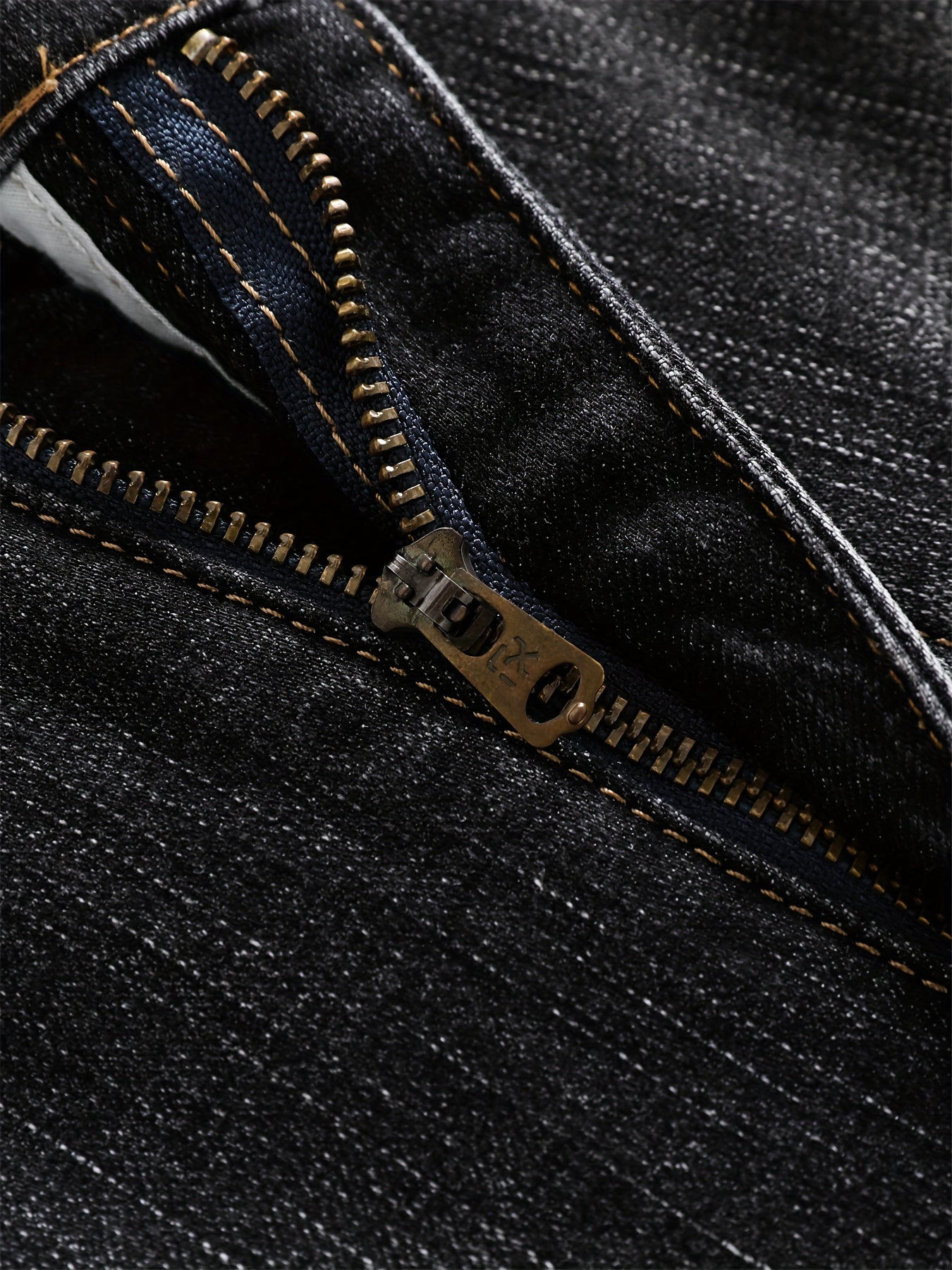 Men's Warm Fleece Stretch Jeans, Loose Casual Fleece Jeans, Straight Mid-waist Fashionable Versatile Jeans, Suitable For Daily, Business, Outdoor