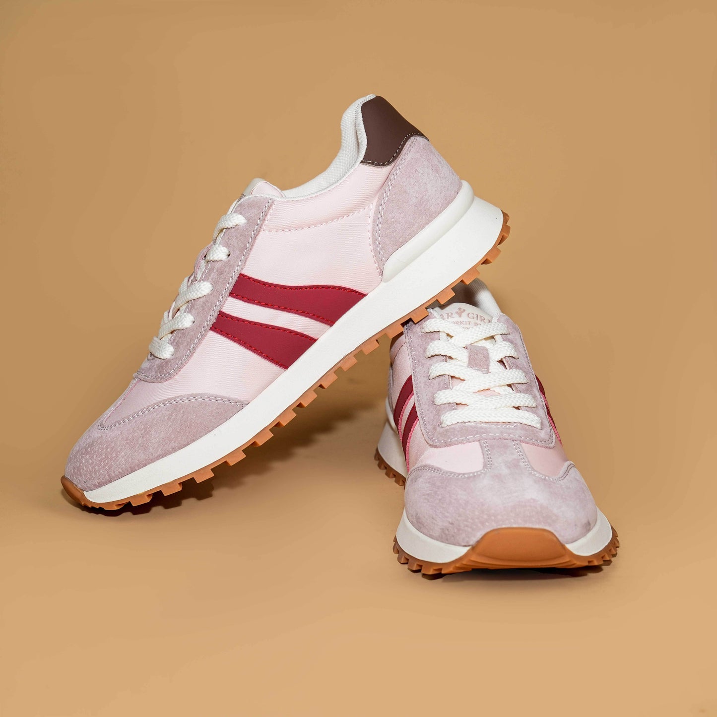 Women's Genuine Leather Chunky Lug Sole Lace Up Running Shoes Casual Designed Fashion Sporty Sneakers AA1127n