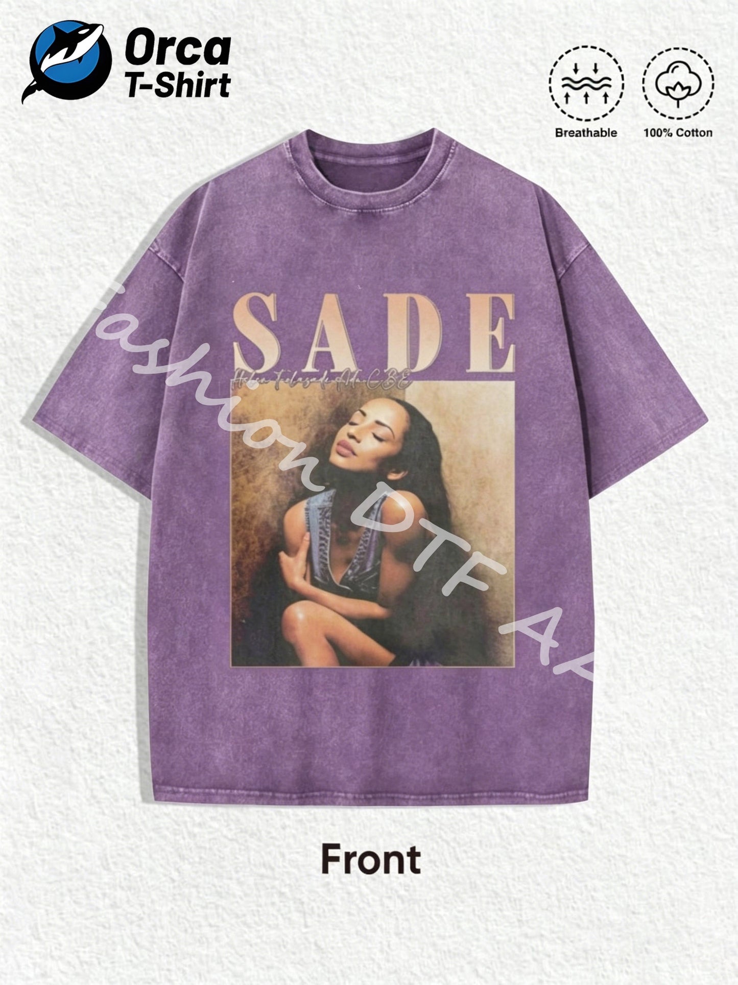 1 Summer Top, Y2K Swag T-shirt, Retro Sade Pattern T-shirt - Bohemian Retro Music Band T-shirt, Black and Golden Print, Spring/Summer/Autumn Men'S Wear, Regular Fit Shirt