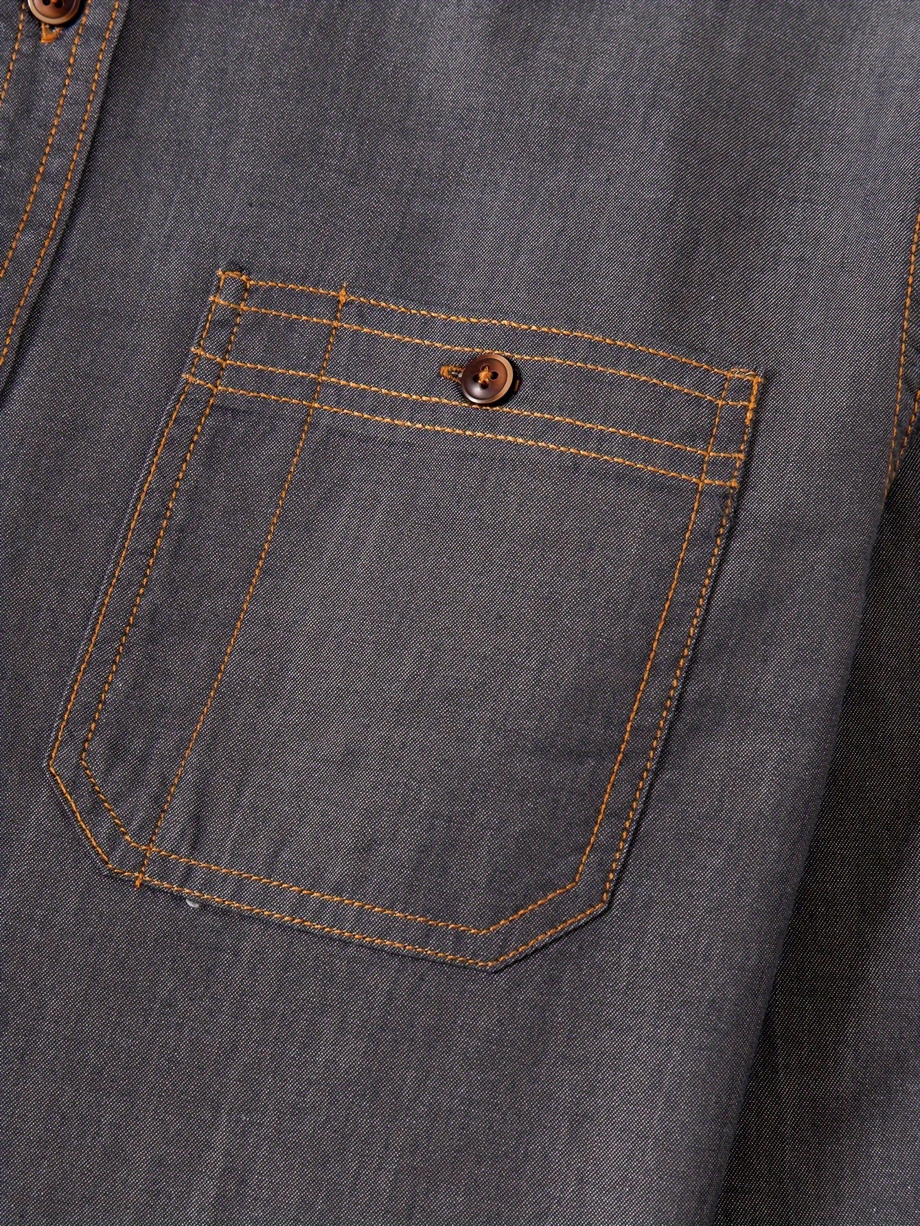 A Stylish Men's Casual Shirt With Long Sleeves And A Jacket, A New Spring And Autumn Men's Top With A Solid Color Pocket Design And A Lapel Collar.