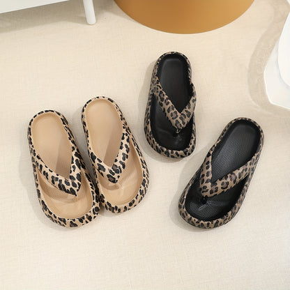 Casual And Comfy Flip-Flops for Men And Women with a Stylish Leopard Retro Design., Women Shoes