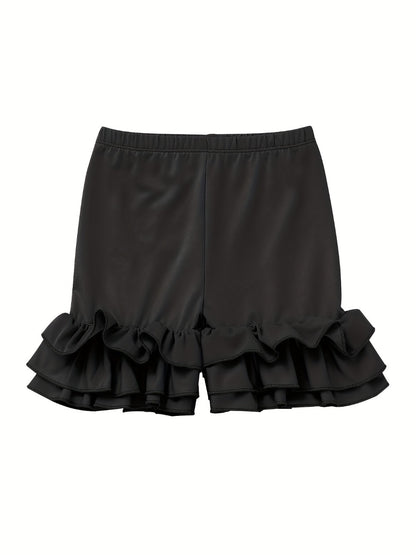 Girls' Solid Color Shorts - Summer 9189