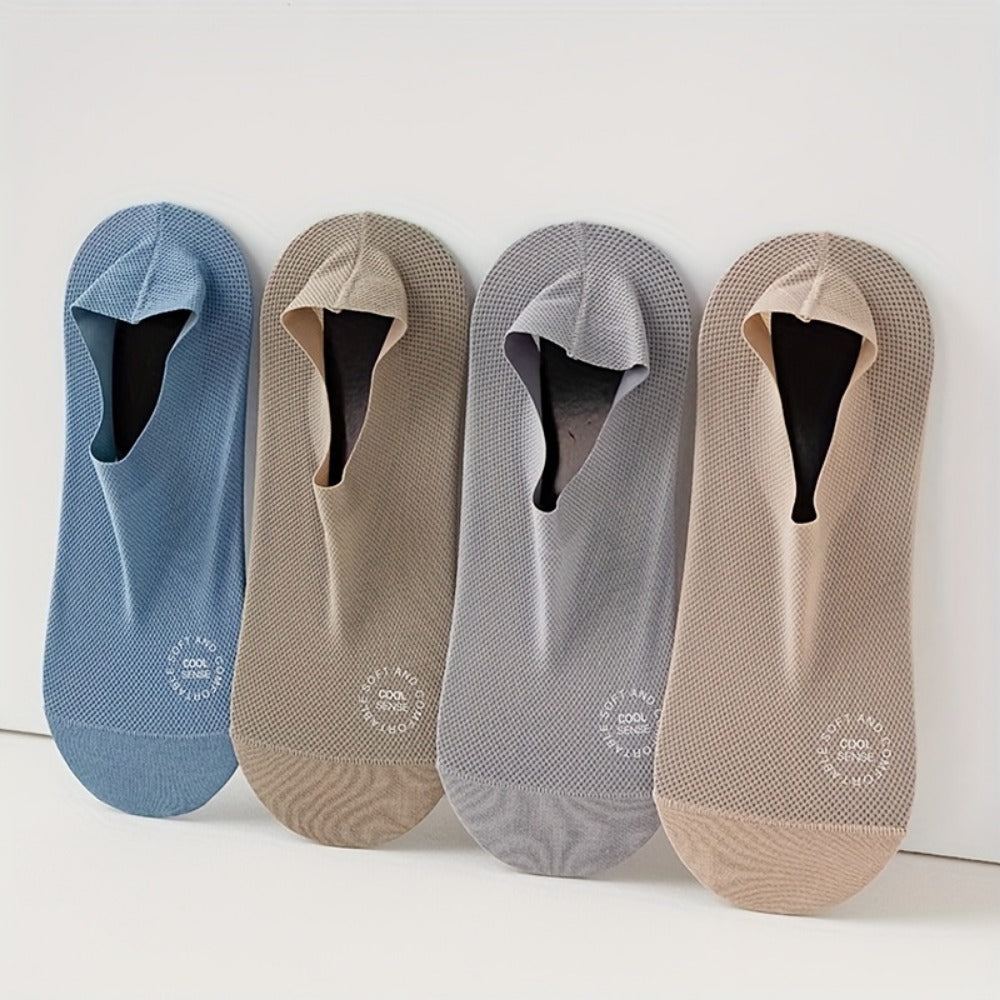 Men's Lace Detail Ankle Socks - 6-Pair Pack