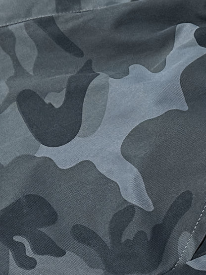 Women's Camo Cargo Pants Summer Lightweight Breathable Outdoor Casual Long Pants with Adjustable Elastic Waistband