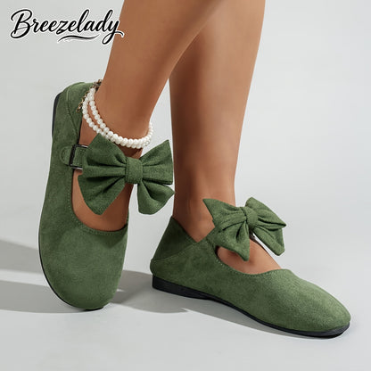 Old Beijing Cloth Shoes Mother'S Shoes New Genuine Metal Buckle Bow Single Shoes Black Work Shoes Soft Sole Comfortable Work Shopping Shoes, Women Shoes