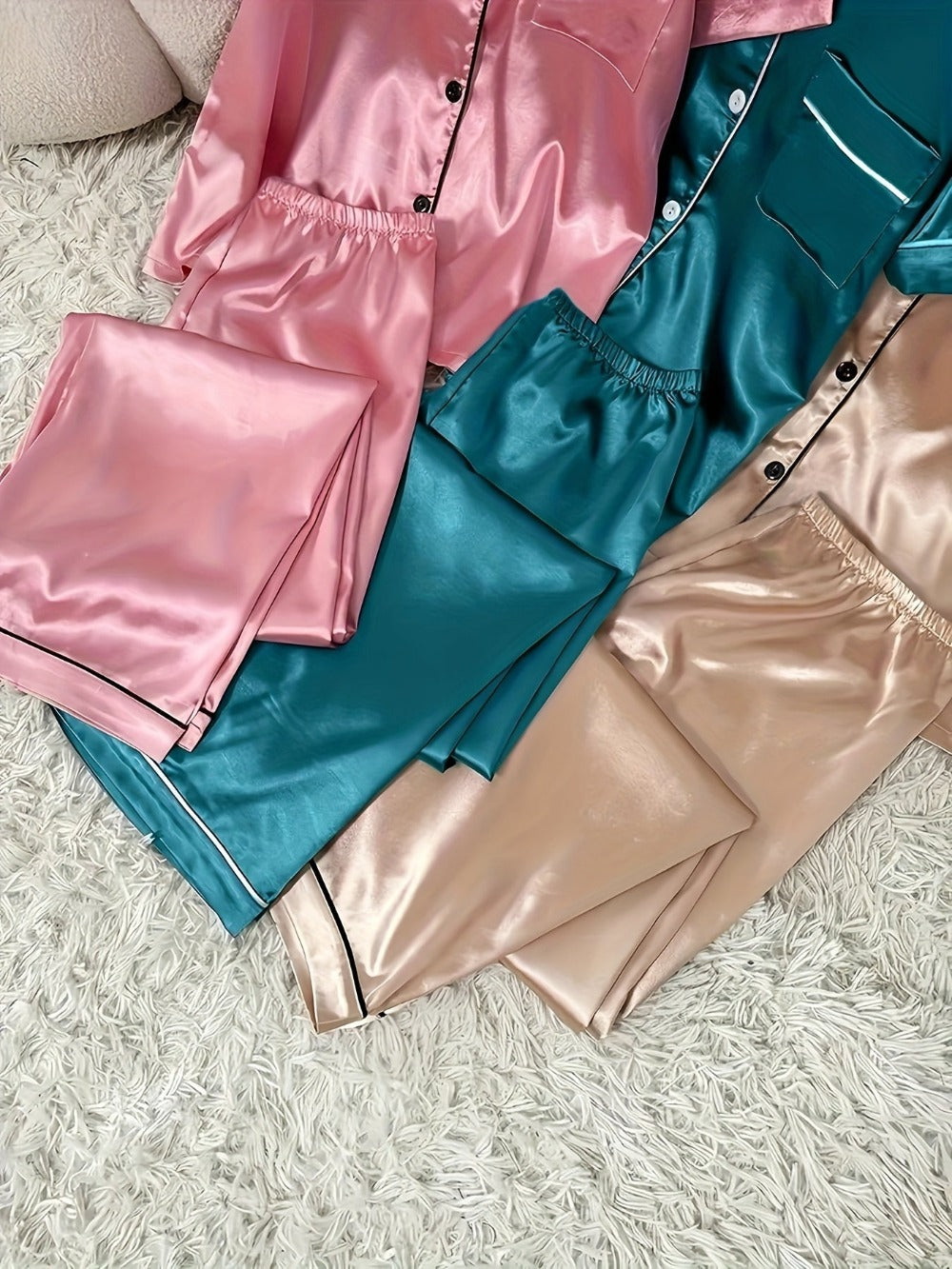 Unisex Pajama Set - Satin Style 61189