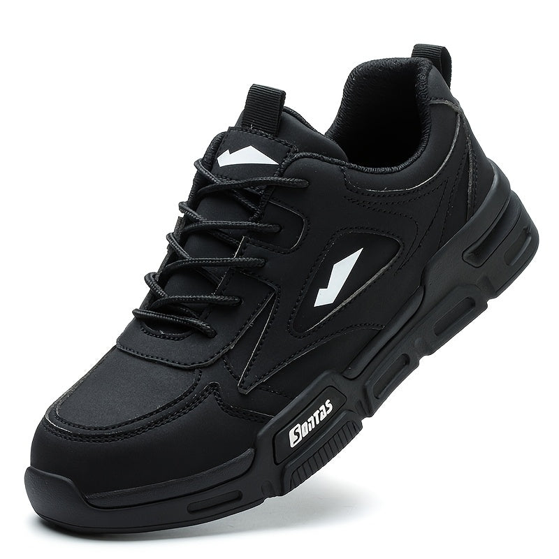 Men's Work Safety Boots Steel Toe Protection - Anti-smash, Anti-puncture, Anti-slip And Wear-resistant Rubber Sole - Suitable for Construction | Factory | Daily - Warehouse Shoes | Modern Work Shoes | Outdoor Workers