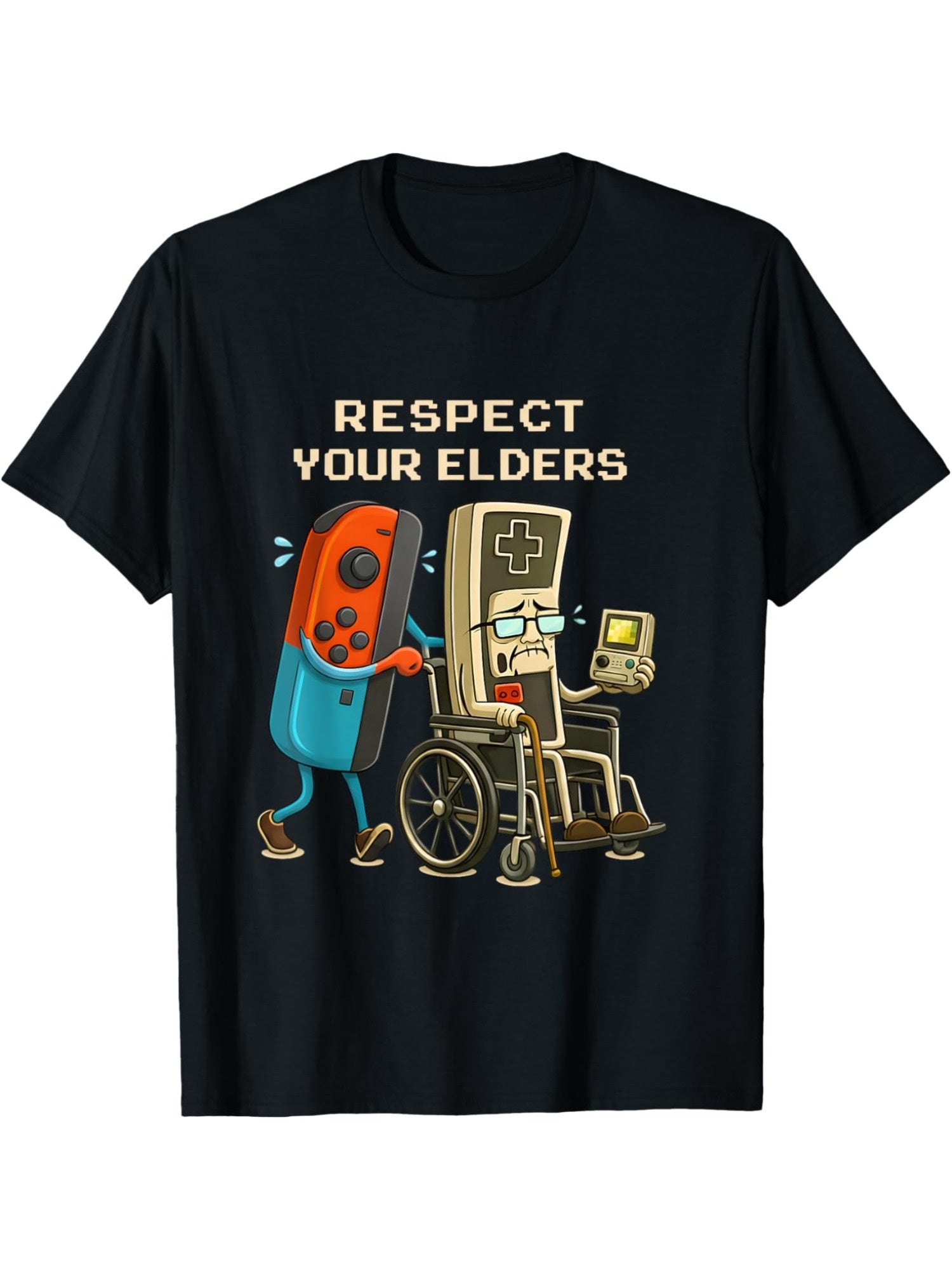 Men's Black Short-Sleeve T-Shirt - product view 11