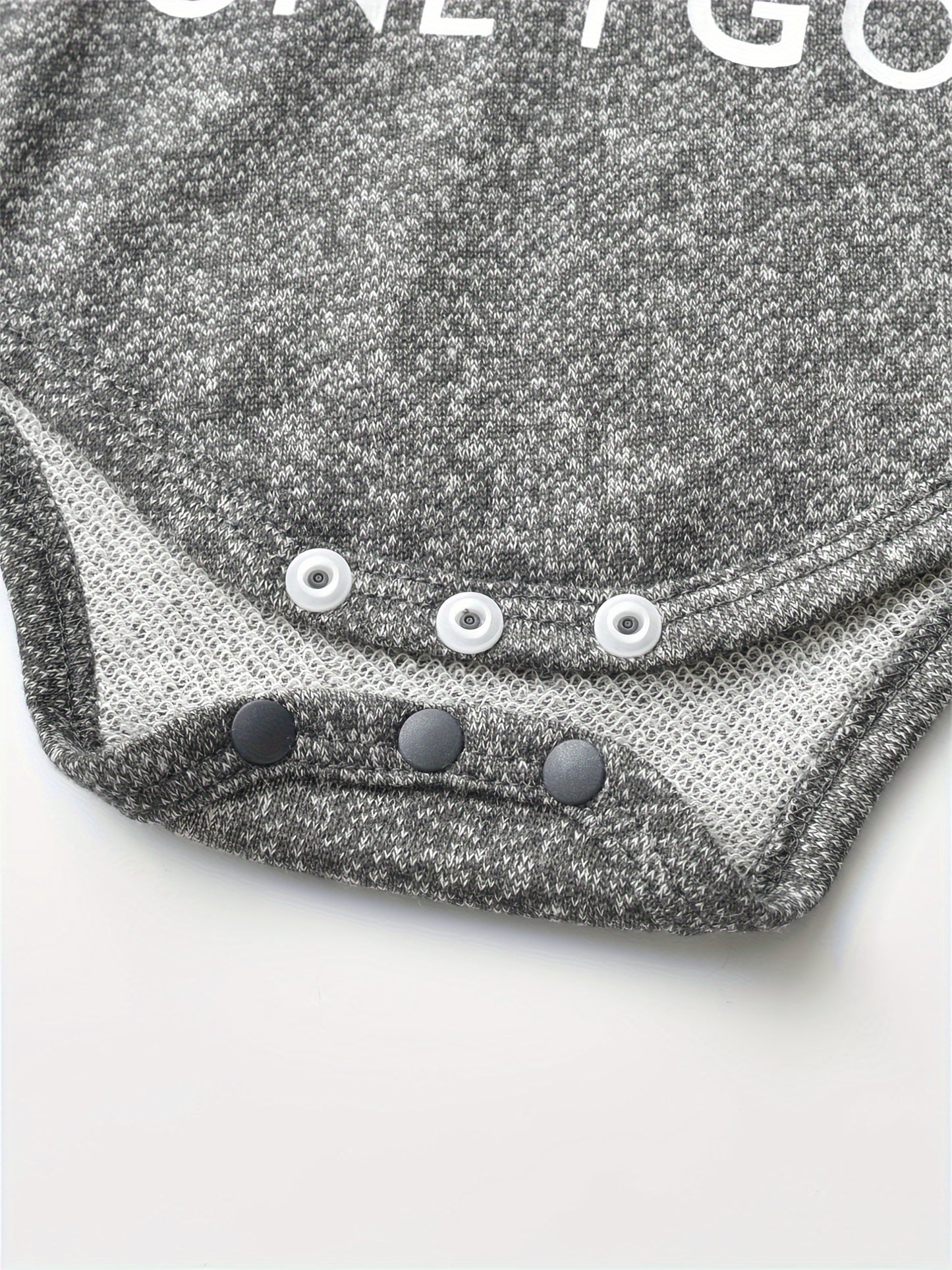 KuKitty Baby Boy 2pcs Hooded Bodysuit & Pants Set - Striped Letter Print "Ain't No Mama Like The One I Got" & "Little for Man Mama" Outfit, Soft Warm Winter Clothes, Machine Washable Boywear (Gray/White), Perfect for Outdoor