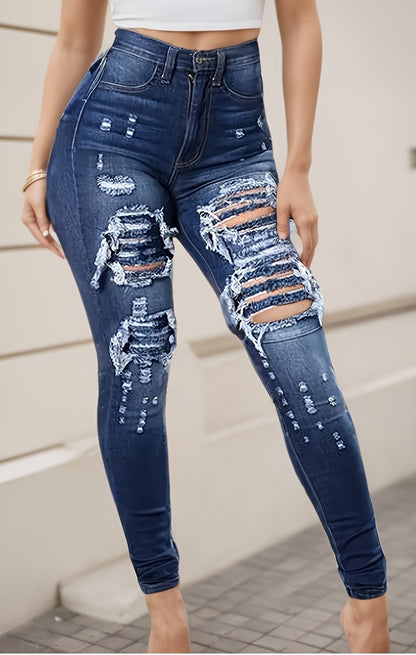 Tight Jeans with a High Waist And High Stretch, Perfect for Casual Wear And Daily Use, Designed for Women