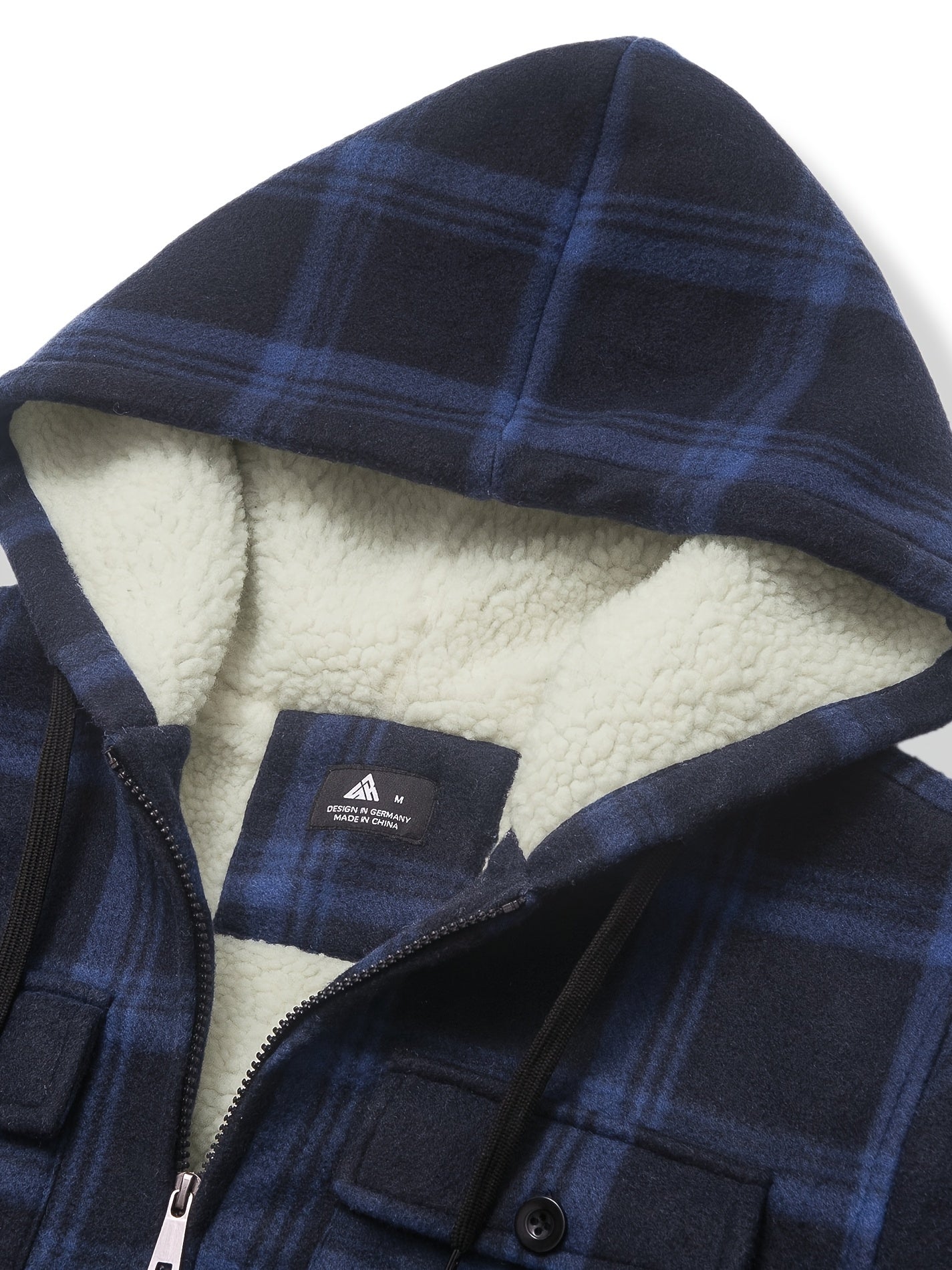 Men'S Heavyweight Fleece Hoodies Jacket - Full Zip Up Thick Sherpa Lined Flannel Plaid Shirt Jacket