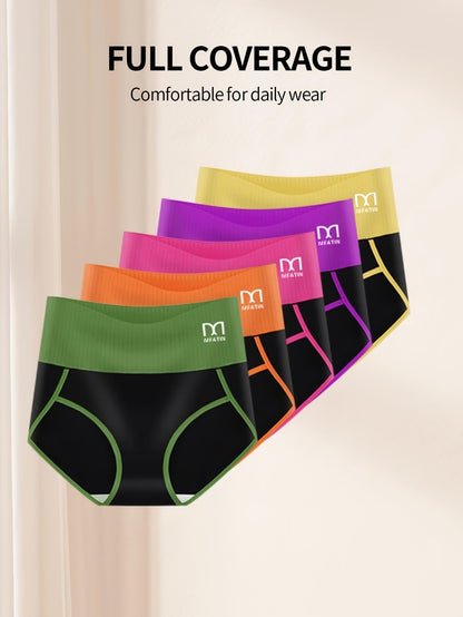 5-Pack Women's High-Waist Shapewear Briefs - Firm Tummy-Control Smoothing