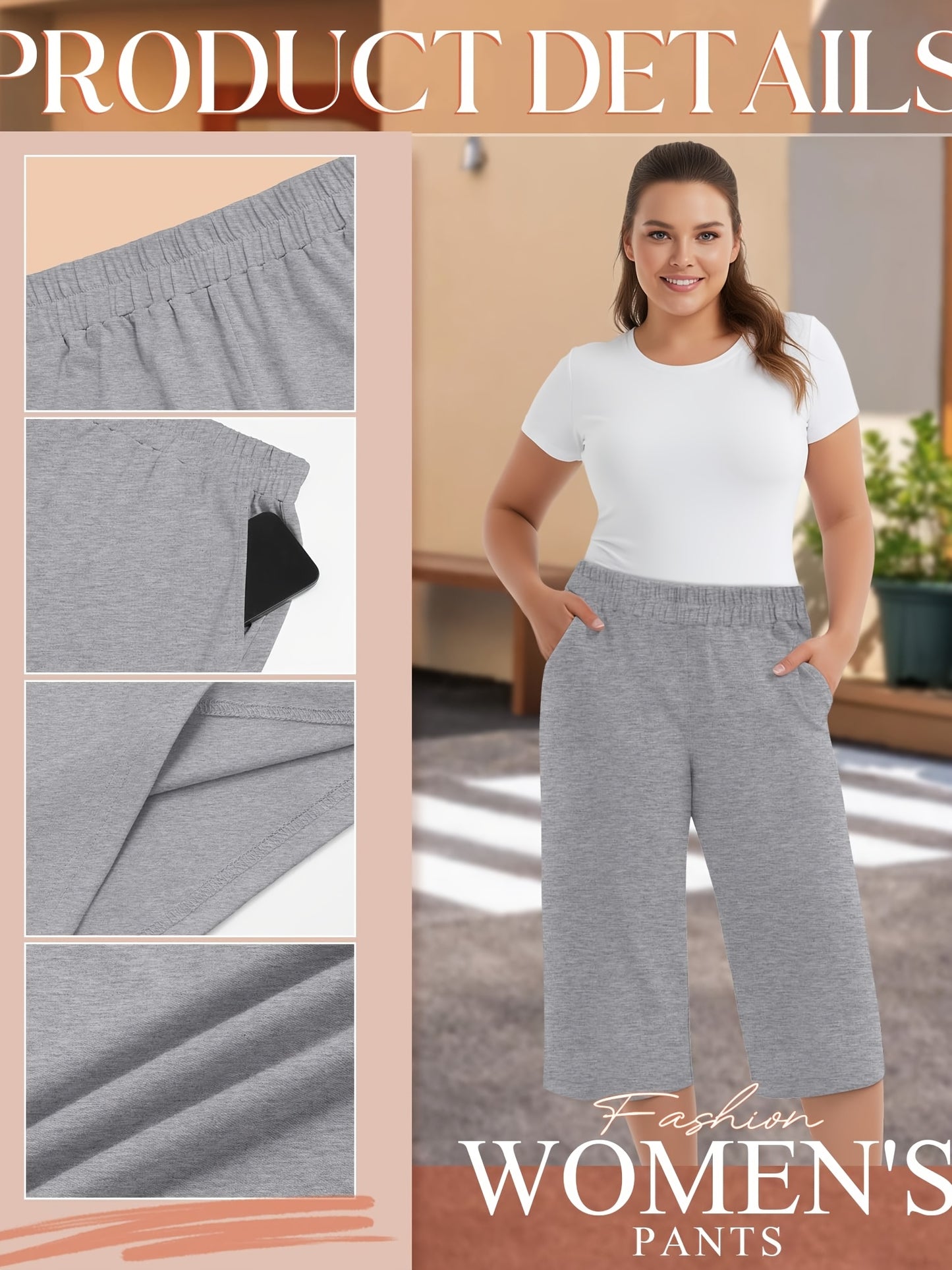 3 Pack Capri Pants For Women Loose Lounge Cropped Sweatpants Joggers Yoga Capri With Pockets