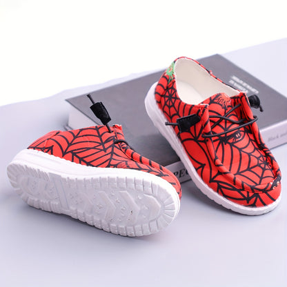 Lightweight And Breathable Mesh Sneakers for Boys, Perfect for Casual Wear Both Indoors And Outdoors During The Spring And Fall, Including Halloween Loafers