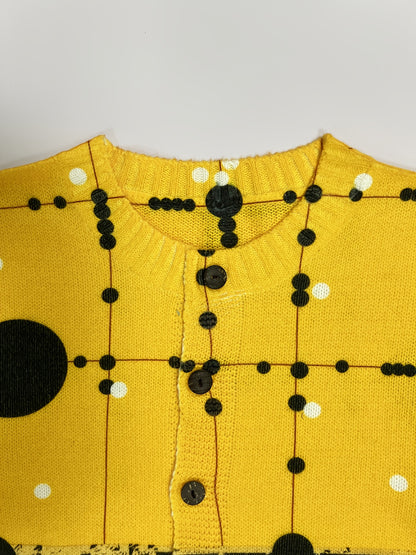 Cardigan with a Simple Polka Dot And Striped Pattern, Featuring Long Sleeves And a 3D Print Design for Women.