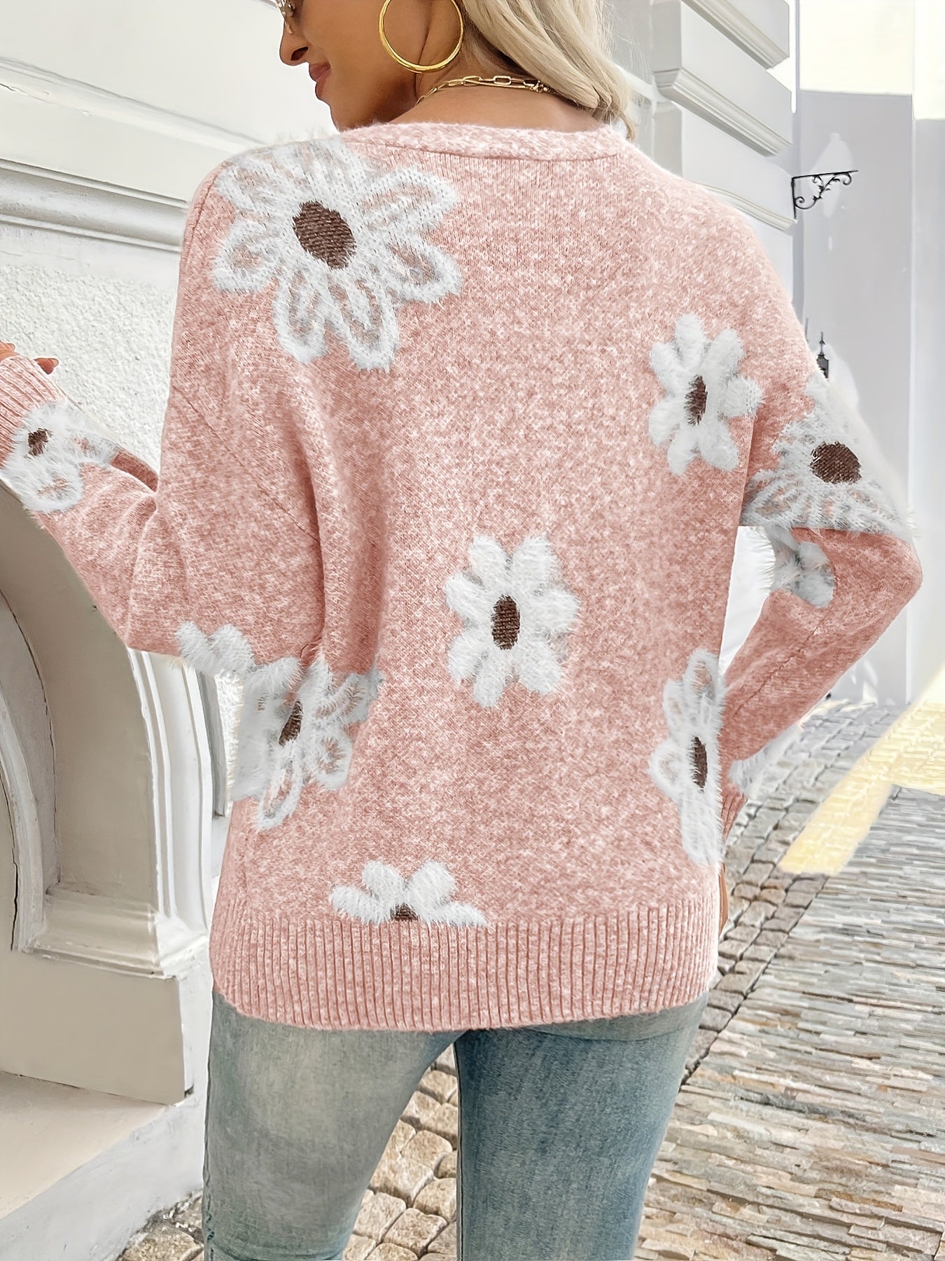 Autumn And Winter Fashion Queen Tops Long Sleeve V-Neck Casual Sweater Cardigan Women