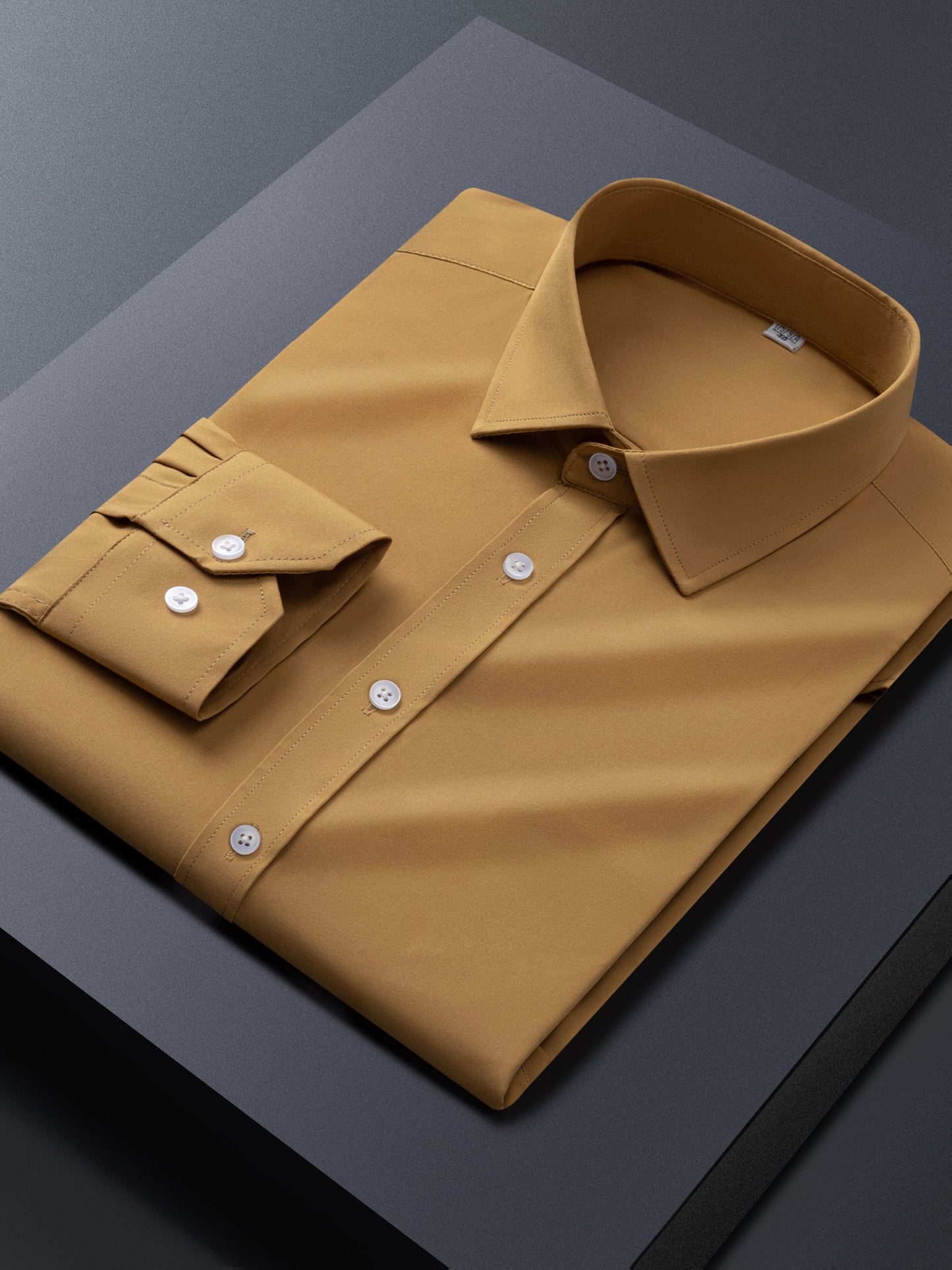 Men'S Long-Sleeve Button-Up Shirt Suitable for Semi-Formal Occasions in Spring And Summer Business Settings