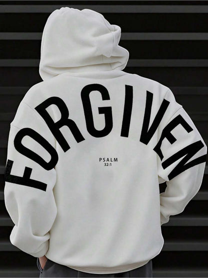 Men's Psalm 32:1 Hoodie - Forgiven Faith Graphic