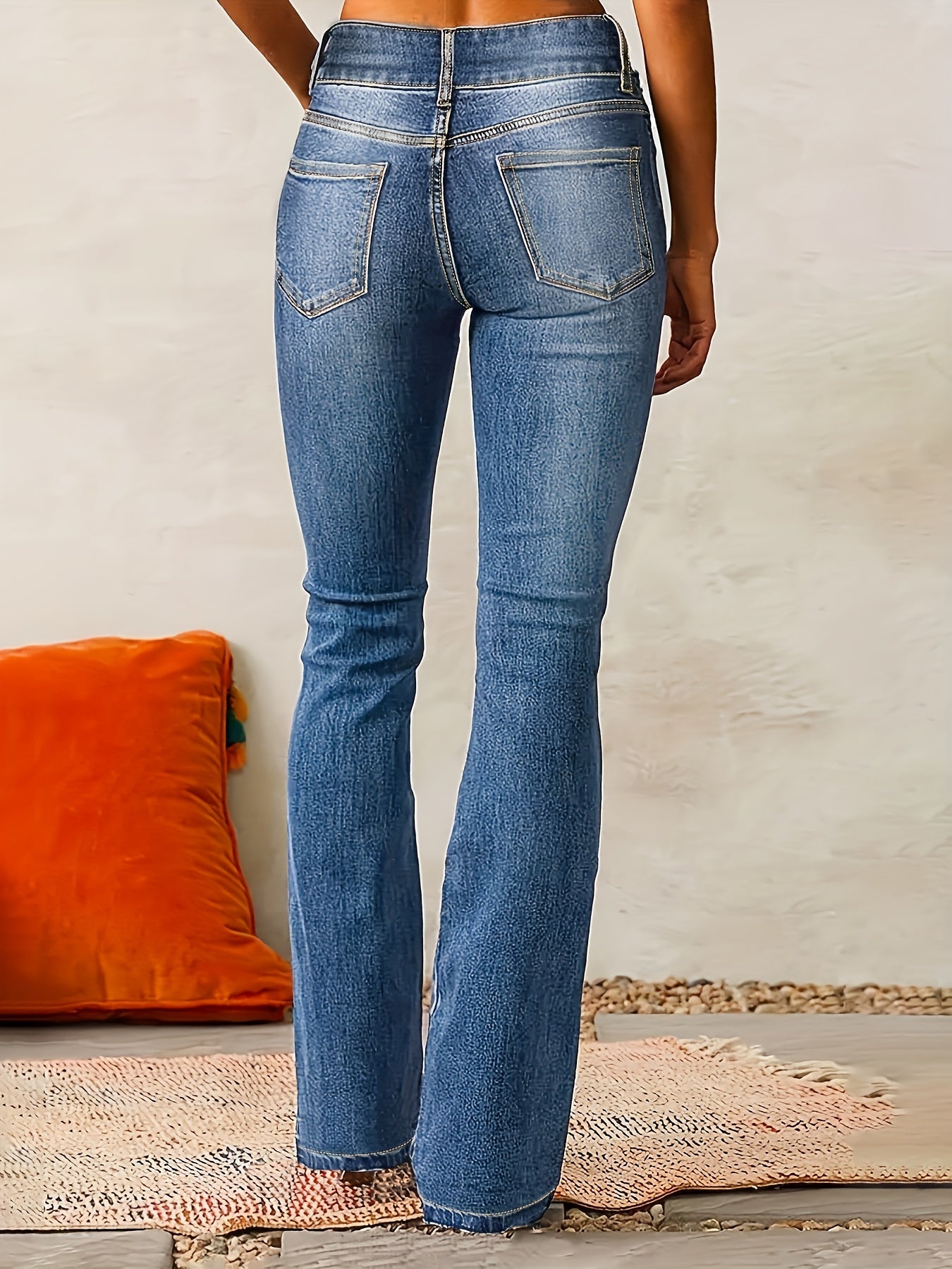 [Elastic Flared Jeans] 2025 Spring And Summer Women's New Elastic Jeans, Washed Retro Street Flared Trousers
