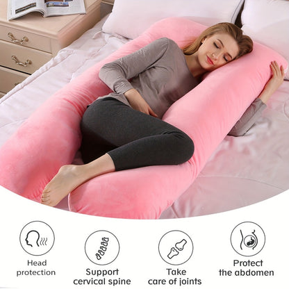 Extra-Large U-Shaped Pregnancy Pillow - Removable Cover and Full-Body Shape