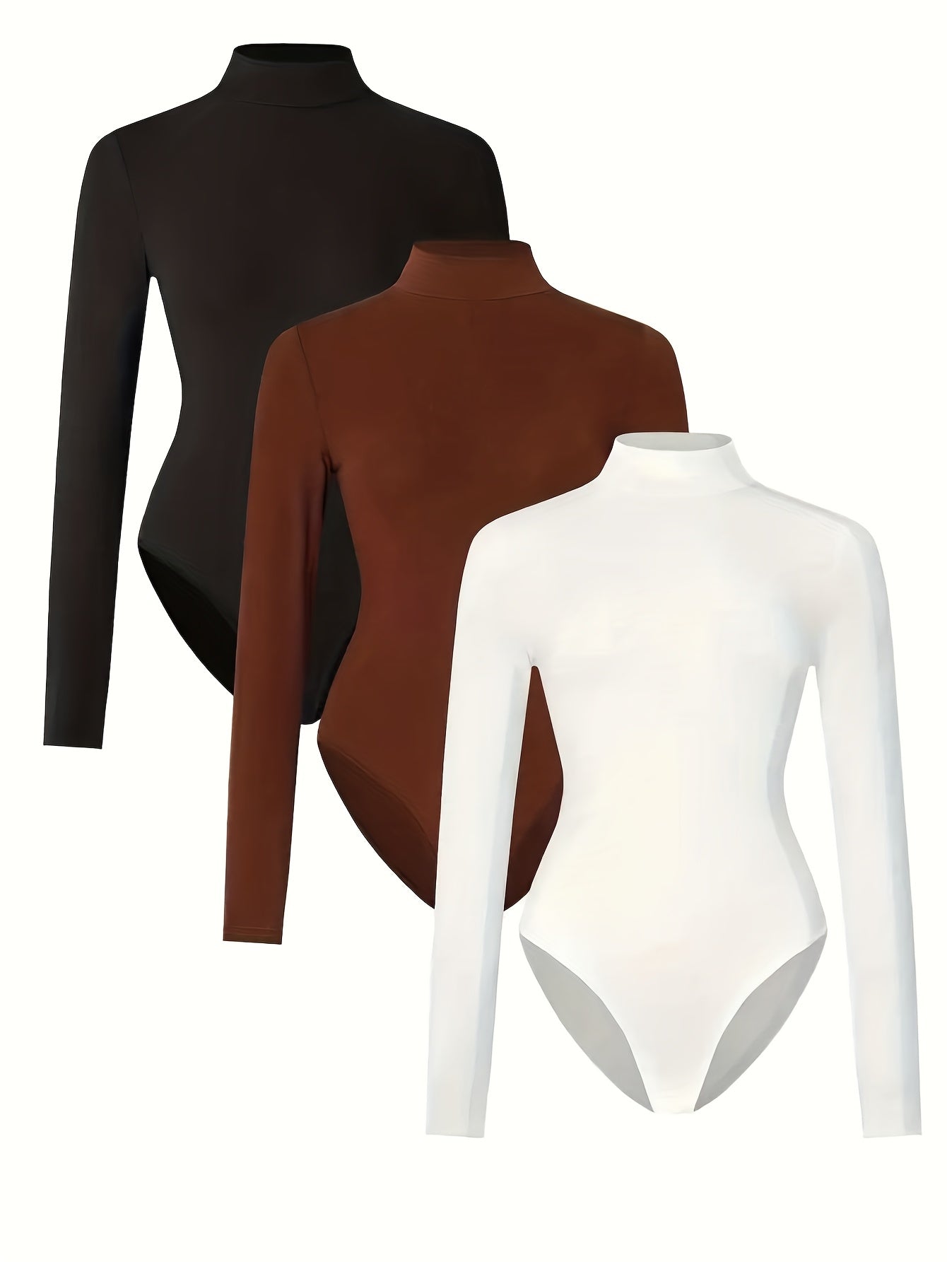 Women's Mixed colors Polyester Slim-Fit Long-Sleeve T-Shirt - product view 3