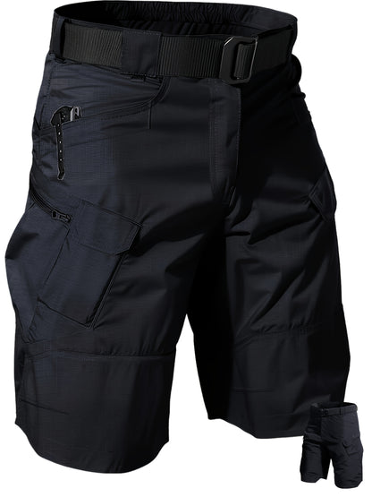 Men'S Multi-Pocket Shorts - Cargo Shorts - Casual Shorts - Breathable And Quick-Drying Design, Suitable for Hiking, Fishing And Outdoor Work (Belt Included) - Available in Black, Gray, Khaki | Breathable Fabric, Camping Equipment