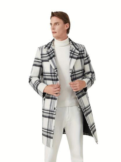 Men's Versatile Wool Blend Single-Breasted Coat Everyday 285