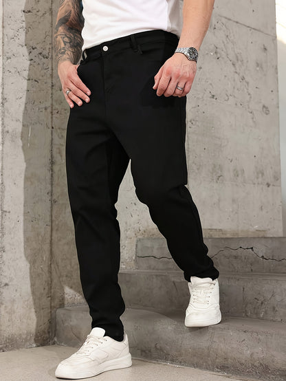 Men'S Classic Black Jeans with Regular Fit, Designed for All Seasons And Comfort, Suitable for Teenagers, Suitable for Casual Business Attire, Casual Attire, Travel Essentials, And Valentine'S Day Gifts