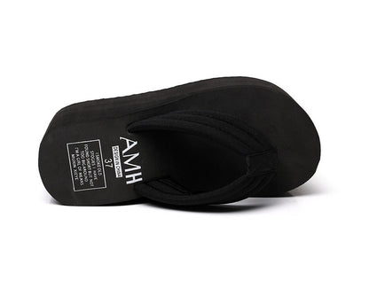 Newest Style Women'S Flip Flops Comfortable Summer Casual Flip Flops Women Slippers Beach Style Non-Slip Thick Sole Wedges Shoes, Women Shoes