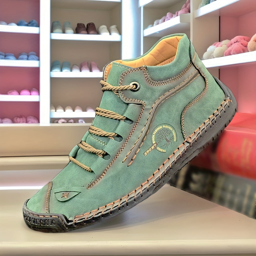 Ladies Lace-Up Hiking Boots - Handmade Fashionable Shoes, Women Shoes