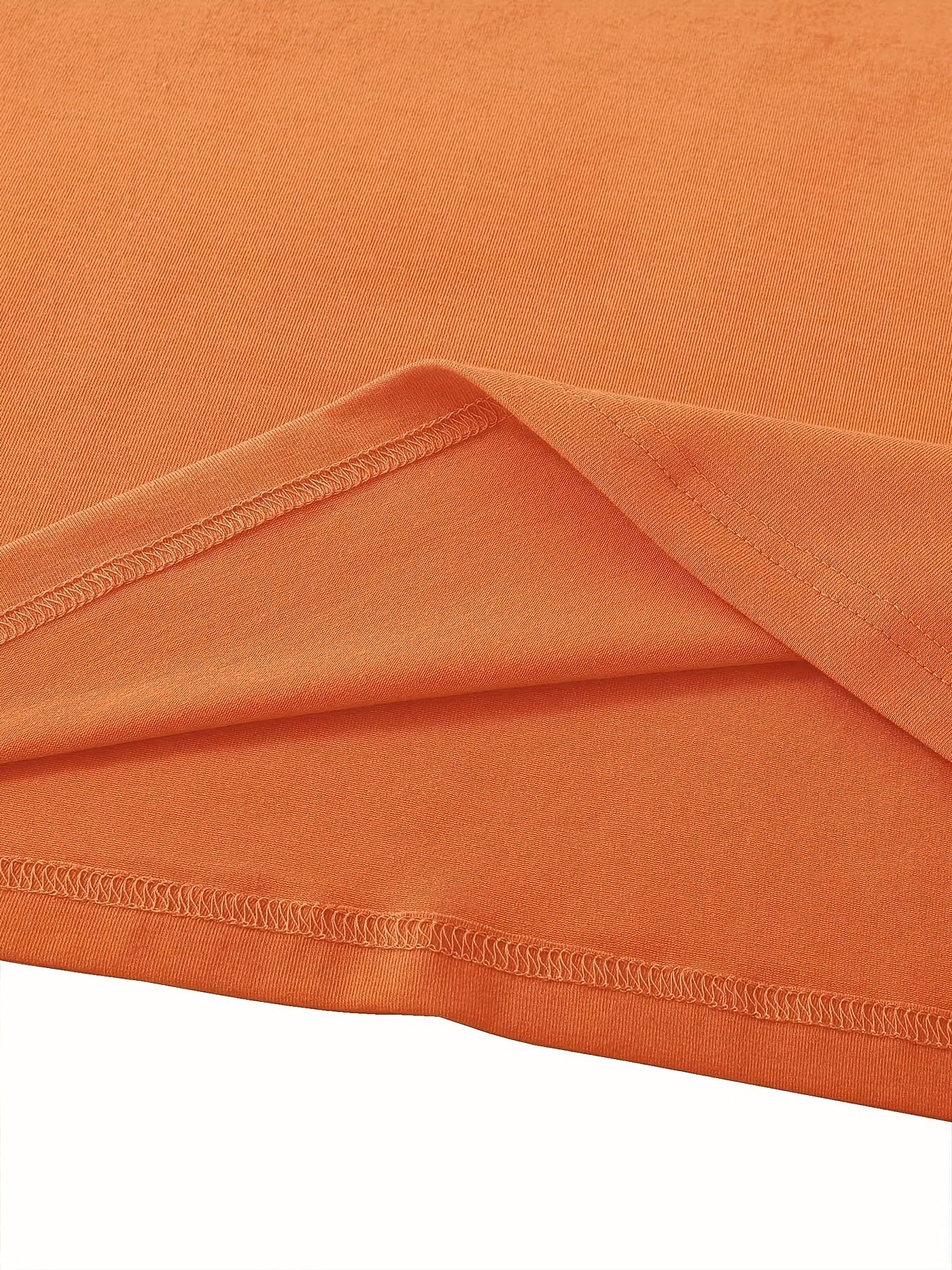Women's Orange Polyester V-Neck Oversized Top - product view 8