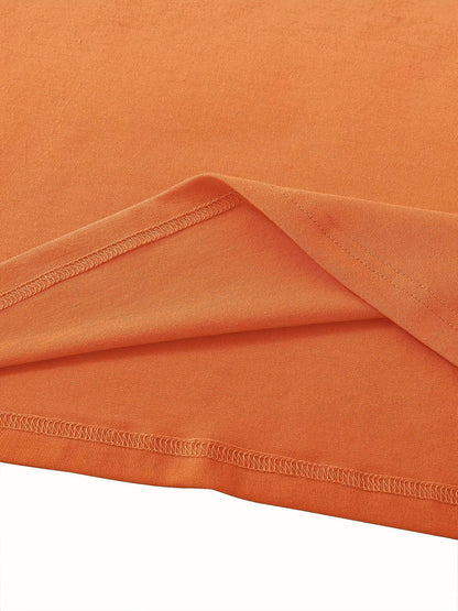 Women's Orange Polyester V-Neck Oversized Top - product view 8