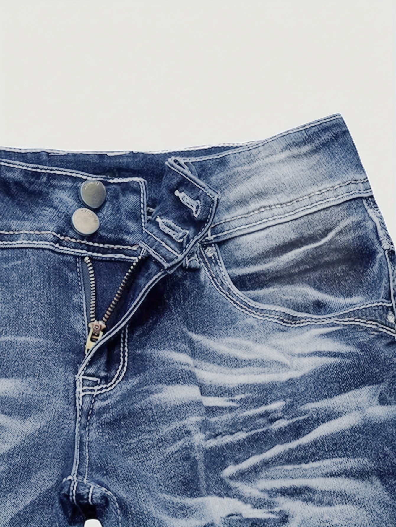 Non-stretch Multi-pocket Design, Classic Zipper Button, Fashionable Casual Versatile Jeans