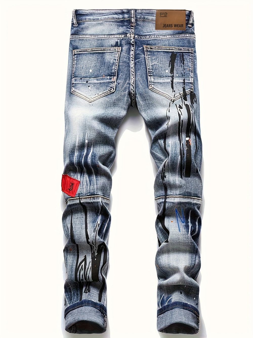Men's Slim Fit Jeans - Vintage Wash Distressed