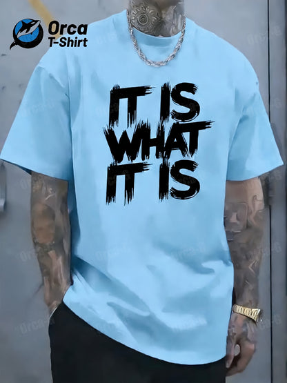 Men'S Graphic Print T-Shirt, Breathable And Moisture-Wicking, Machine Washable And Easy Care, Casual Round Neck, Shipped from Local Warehouse, Medium Stretch, Short-Sleeved Summer Top, Fashionable And Versatile