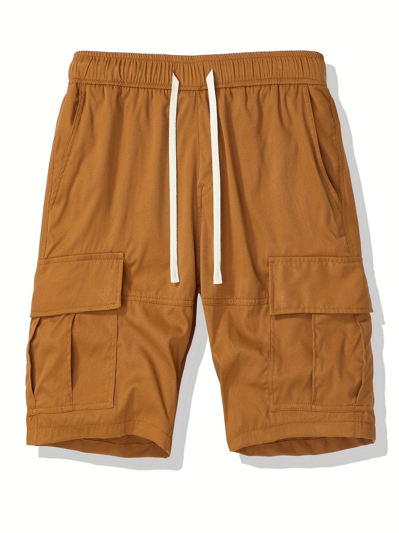 Men's Black + Gray + Brick Red Polyester Cargo Shorts - product view 8