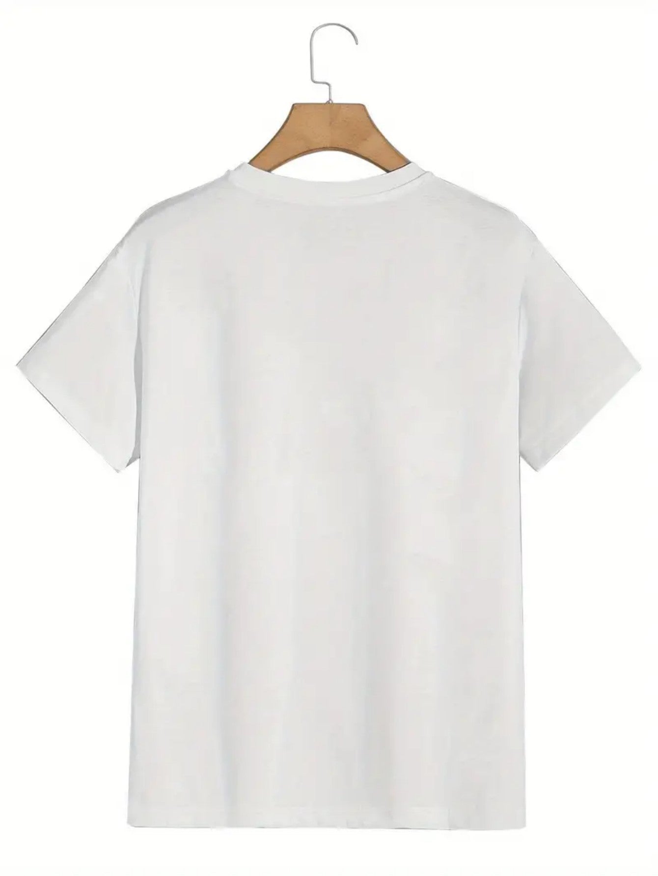 Fashionable Men'S Printed T-Shirt - Classic Summer Casual Crew Neck Short Sleeve T-Shirt, Comfortable And Breathable, Stylish Letter Pattern Design, Trendy Versatile Men'S Wear, a Delightful Holiday Gift