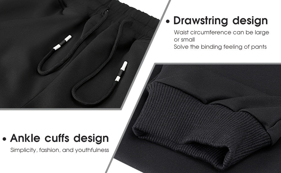 3pcs Men's Jogger Sweatpants - Ultra-Elastic Gym Pants with Deep Side Pockets, Mid-Rise Athletic Workout Bottoms, Solid Color Casual & Training Wear, Machine Washable (Regular Fit) - Bulk Pack for Running, Gym, Everyday Use - Easy Care &