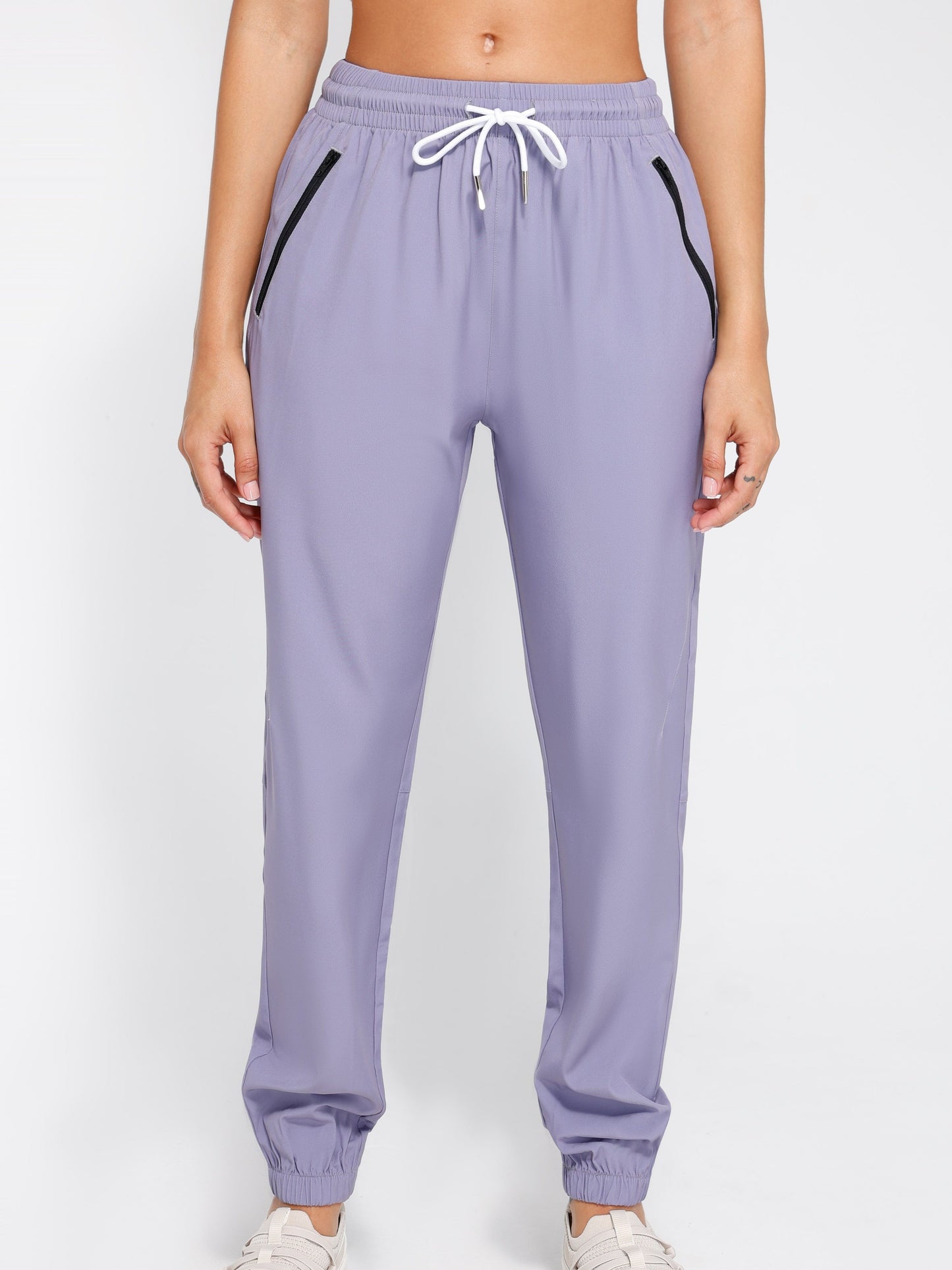 [Three Colors Available]1pc Womens Golf Pants Quick Dry Ultra Light Stretch Pockets Soft Workout Pants for Travel with Inside Drawstrings