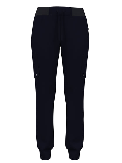 Scrub Pants for Women Jogger Pants with 5 Pockets Rib Waistaband Light Ultra Soft 4 Way Stretch 423