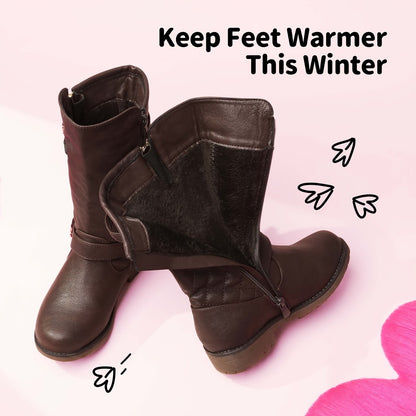 Girls Snow Boots - Non-Slip Sole & Plush Lined 242981
