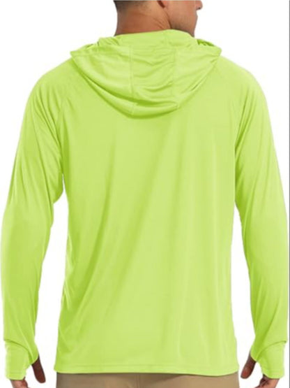 5 Pack Men’s Long Sleeve Hooded Shirts, Quick Dry Sun Protection Tops for Outdoor Work Fishing Hiking
